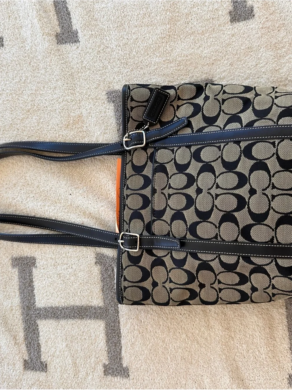 Coach Canvas Tote in Black “Hampton “ tote y2k
